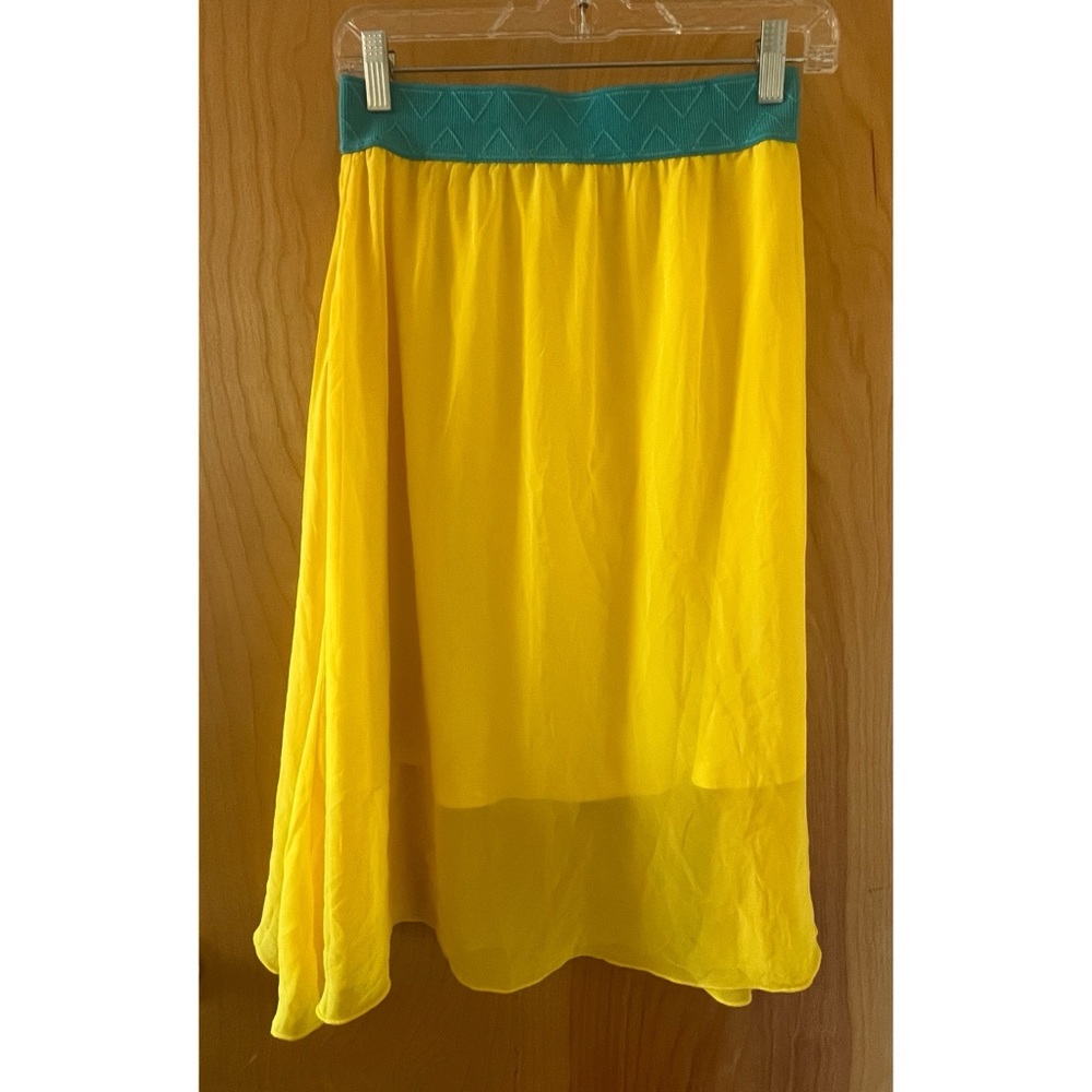 LuLaRoe Yellow and Blue Skirt